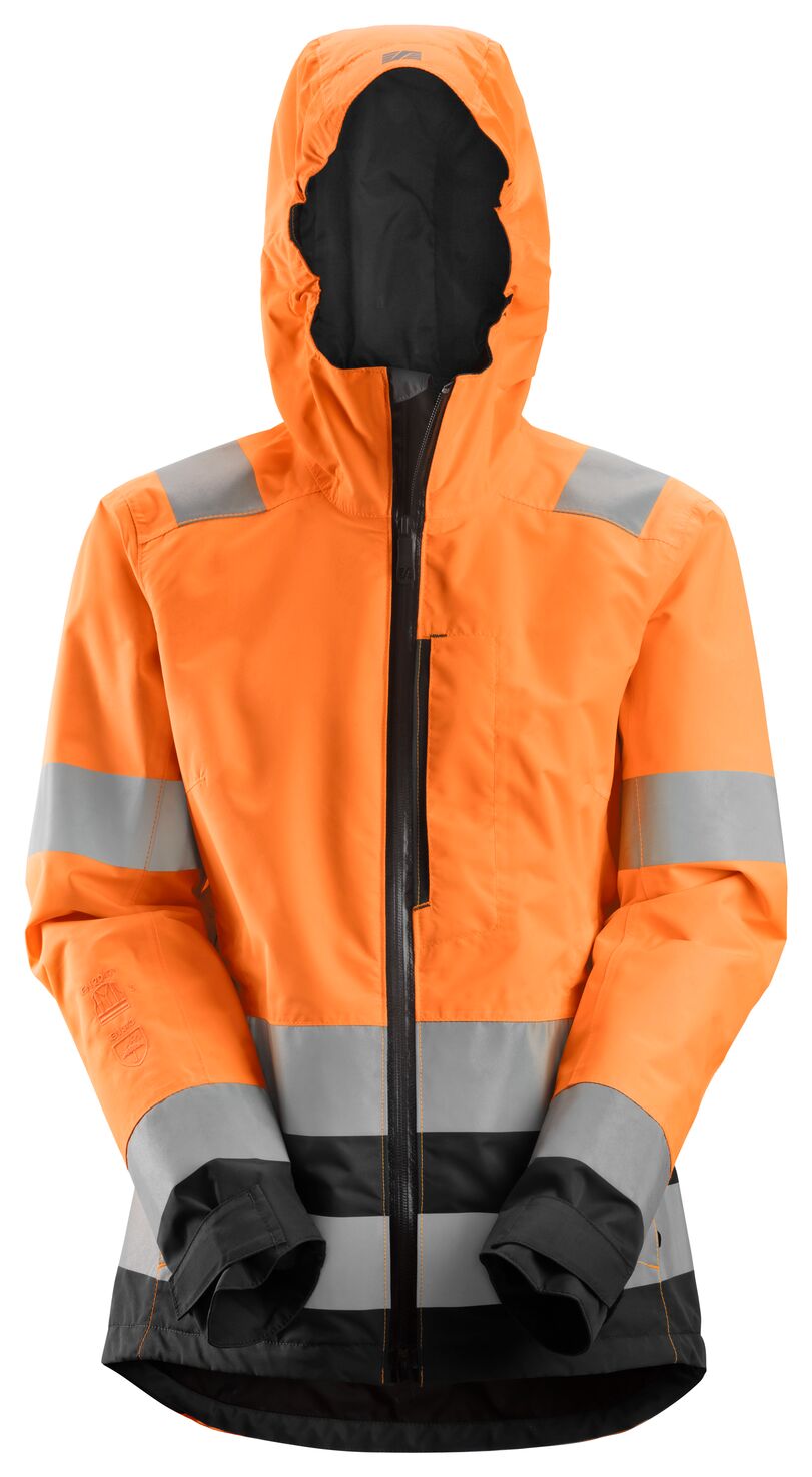 1347 | Snickers | AllroundWork Damen Hi-Vis wasserdichte Shell Jacke Kl. 3