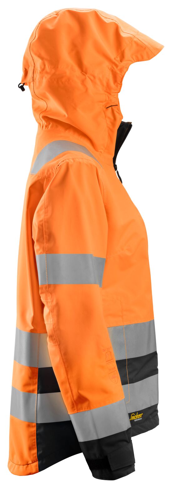 1347 | Snickers | AllroundWork Damen Hi-Vis wasserdichte Shell Jacke Kl. 3