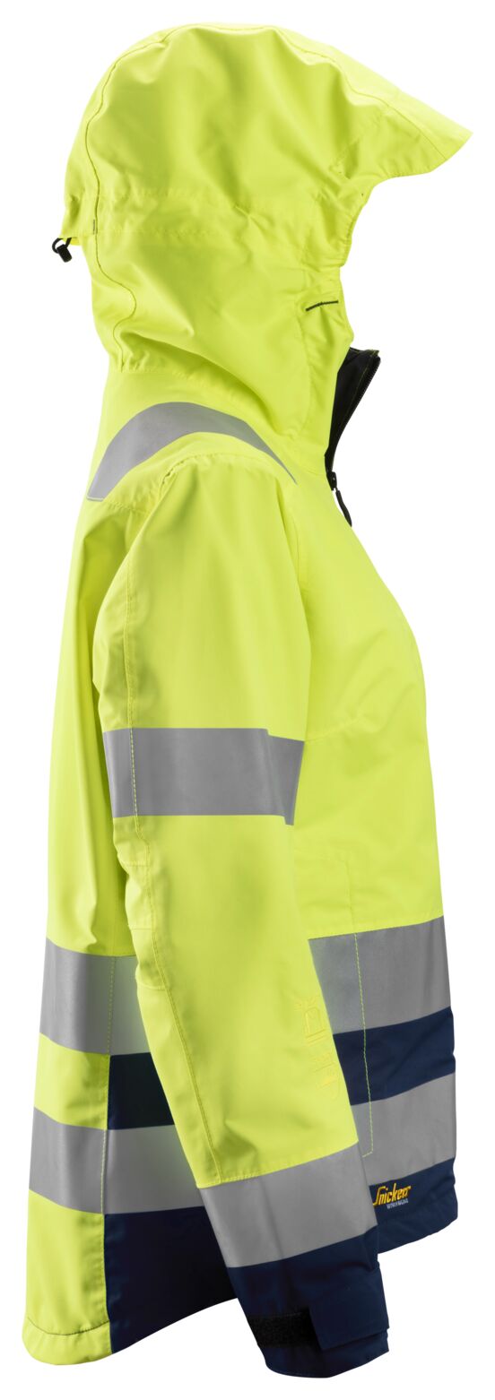 1347 | Snickers | AllroundWork Damen Hi-Vis wasserdichte Shell Jacke Kl. 3