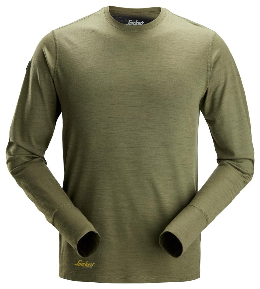 2451 | Snickers | Langarm T-Shirt aus Merinowolle