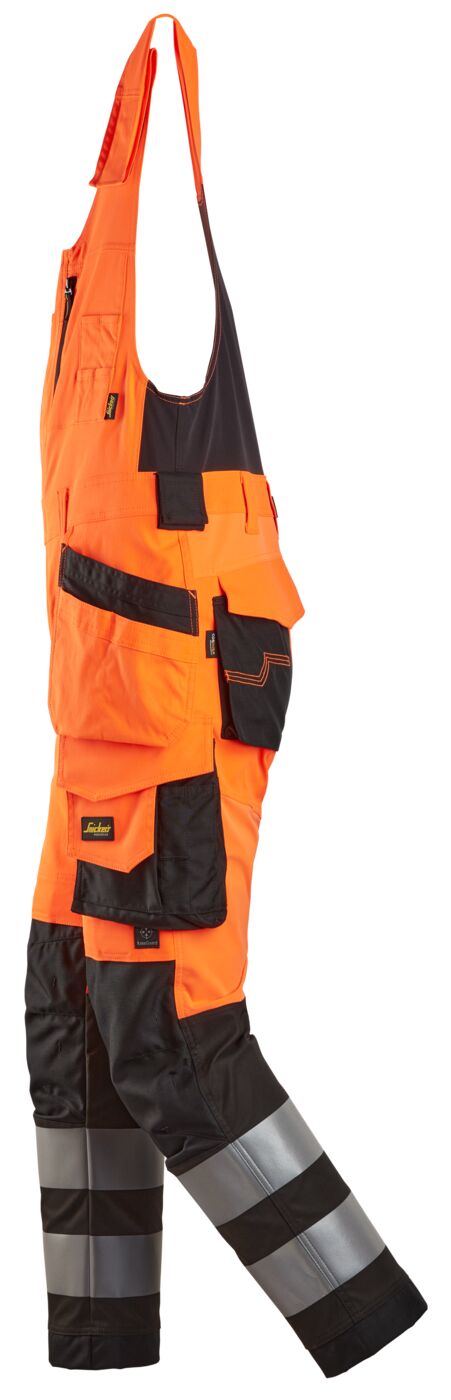 6013 | Snickers | Hi-Vis Kombihose mit Holstertaschen, Kl.2