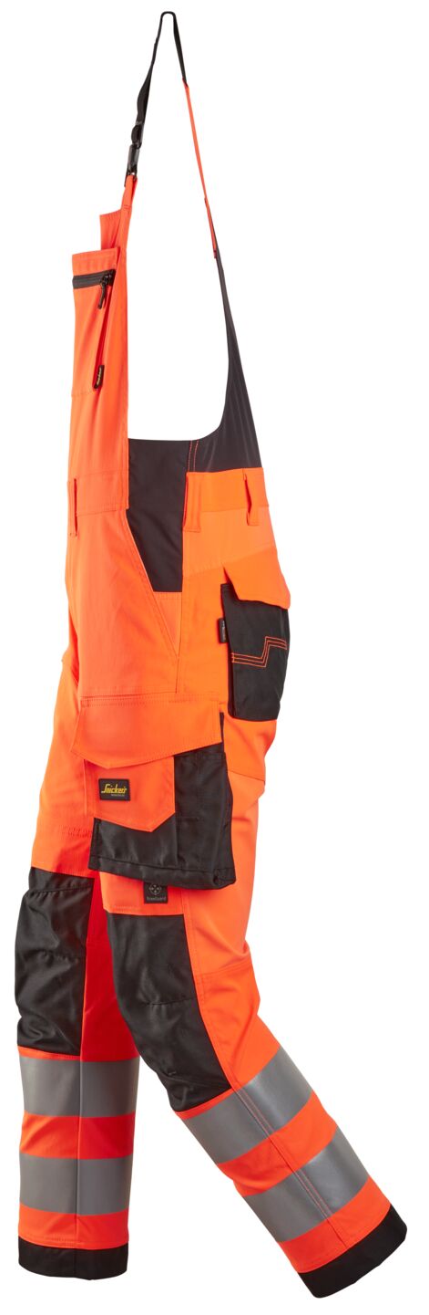 6043 | Snickers | Hi-Vis Latzhose, Kl.2