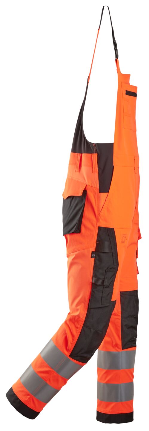 6043 | Snickers | Hi-Vis Latzhose, Kl.2