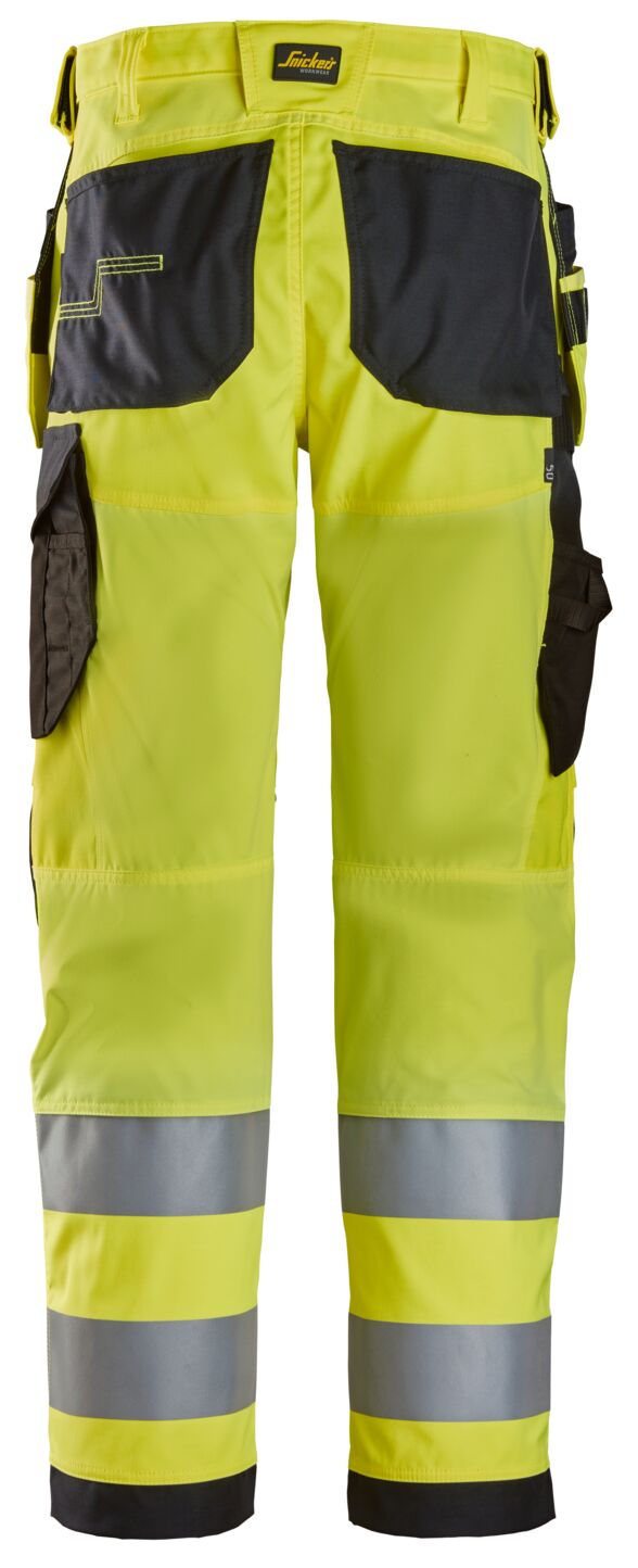 6238 | Snickers | Warnschutz Hose (High-Vis Kl. 2) mit Holstertaschen in Regular Fit