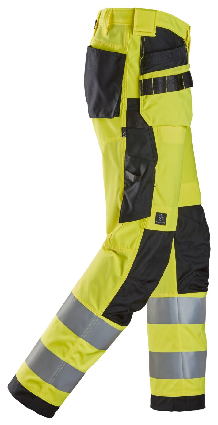 6238 | Snickers | Warnschutz Hose (High-Vis Kl. 2) mit Holstertaschen in Regular Fit