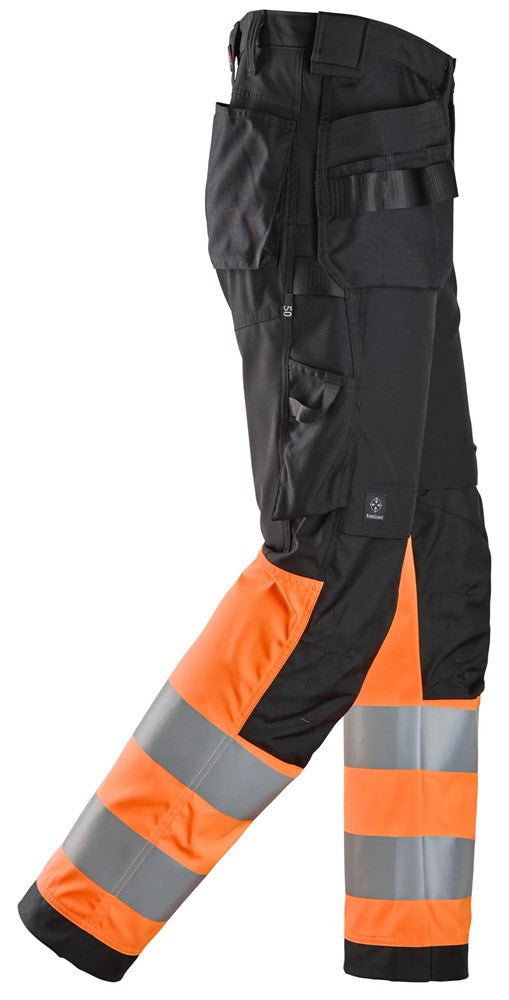 6239 | Snickers | Warnschutz Hose (High-Vis Kl. 1) mit Holstertaschen in Regular Fit
