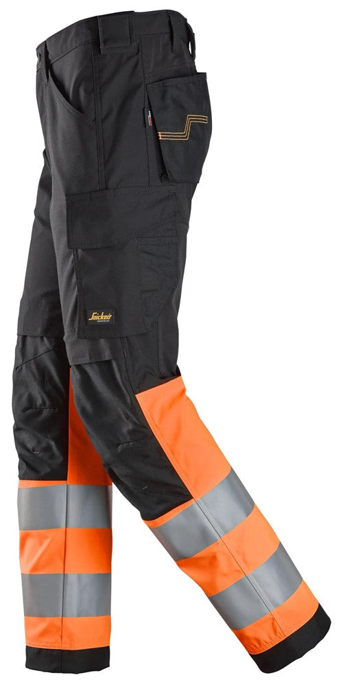 6339 | Snickers | Warnschutz Hose (High-Vis Kl. 1) in Regular Fit