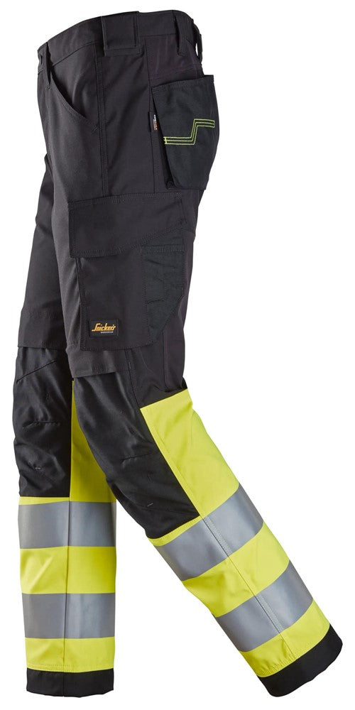 6339 | Snickers | Warnschutz Hose (High-Vis Kl. 1) in Regular Fit
