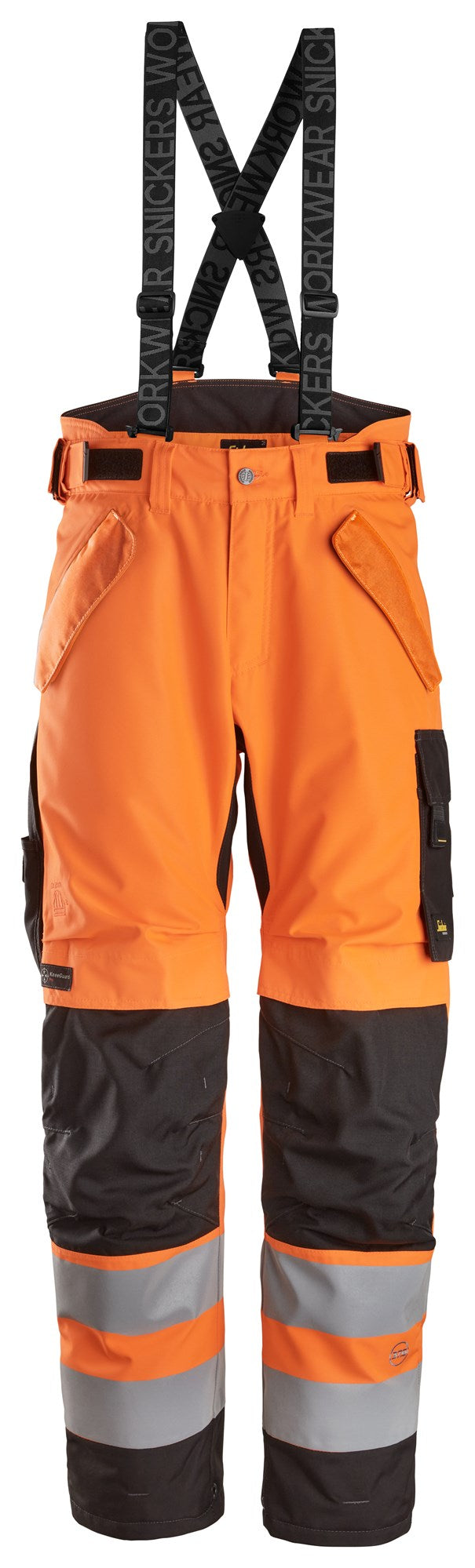 6630| Snickers | Warnschutz wasserdichte 2-lagige, leicht wattierte Hose, 37.5® (High-Vis Kl. 2)