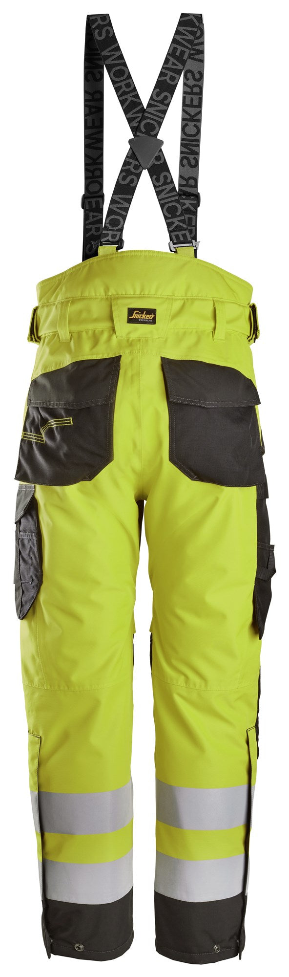 6630| Snickers | Warnschutz wasserdichte 2-lagige, leicht wattierte Hose, 37.5® (High-Vis Kl. 2)