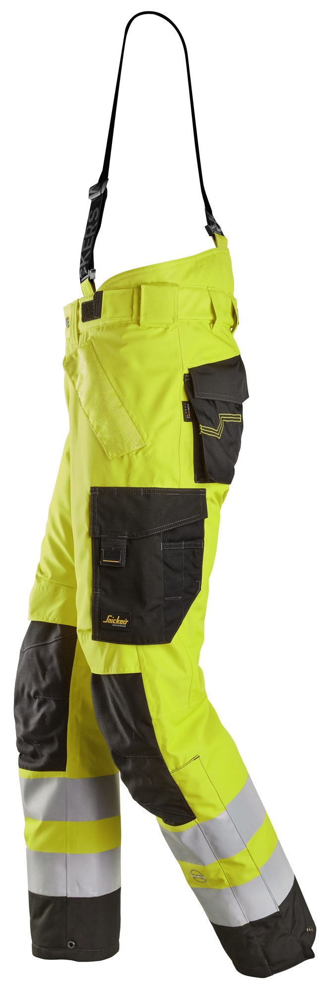 6630| Snickers | Warnschutz wasserdichte 2-lagige, leicht wattierte Hose, 37.5® (High-Vis Kl. 2)