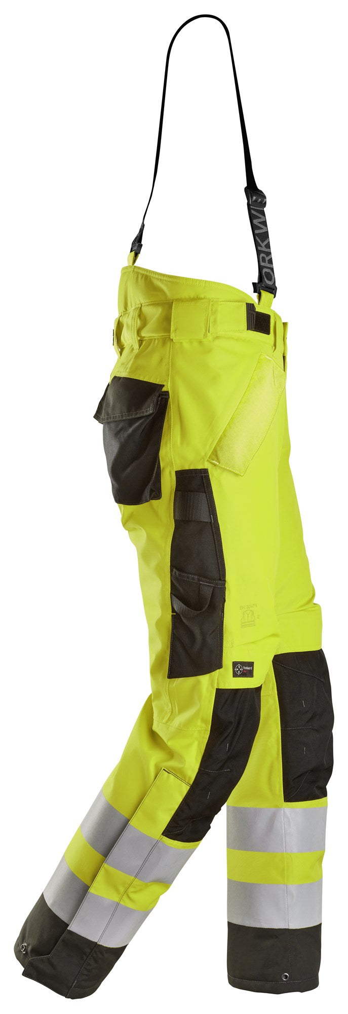 6630| Snickers | Warnschutz wasserdichte 2-lagige, leicht wattierte Hose, 37.5® (High-Vis Kl. 2)