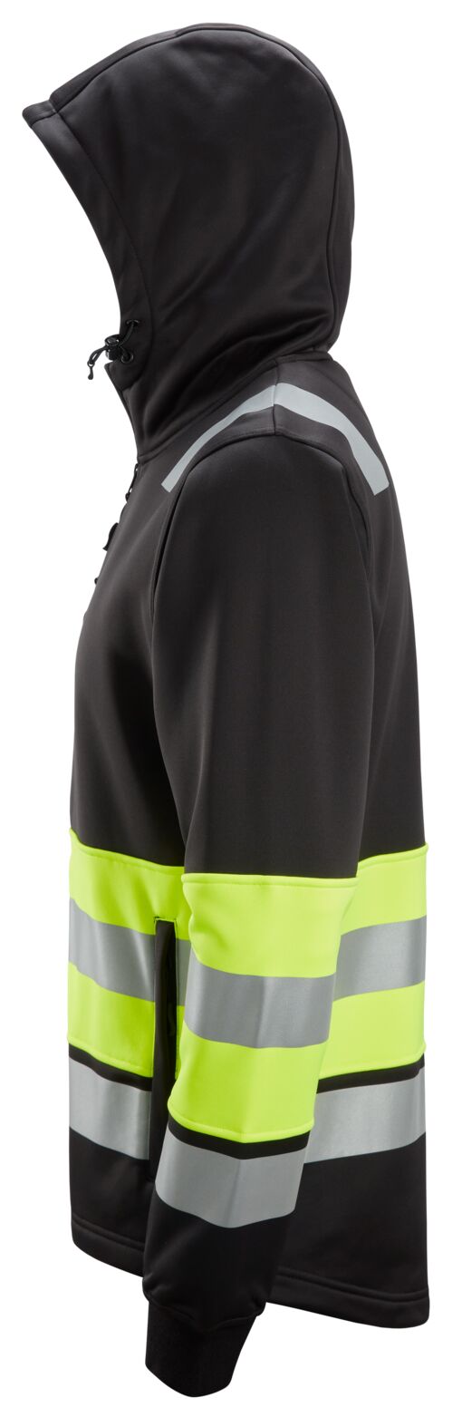 8038 | Snickers | Hi-Vis Hoodie mit Reissverschluss Kl. 1